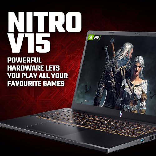 Acer Nitro V15 ANV15-52 Gaming Laptop - Intel Core i5-13420H, 16GB, 512GB SSD, NVIDIA GeForce RTX 3050, 15.6" Full HD 165Hz, Windows 11, Black