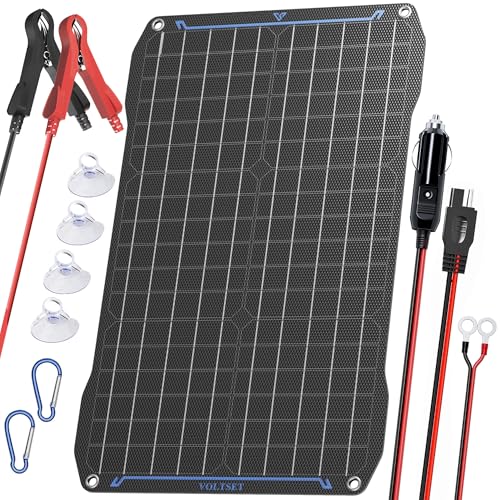 Voltset 30W 12V Solar Panel Kit Portable Solar Battery Charger Maintainer Waterproof Trickle Charger...