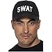 Produktbild Smiffys Unisex Swat Baseball Kappe, One Size, Schwarz, 35463