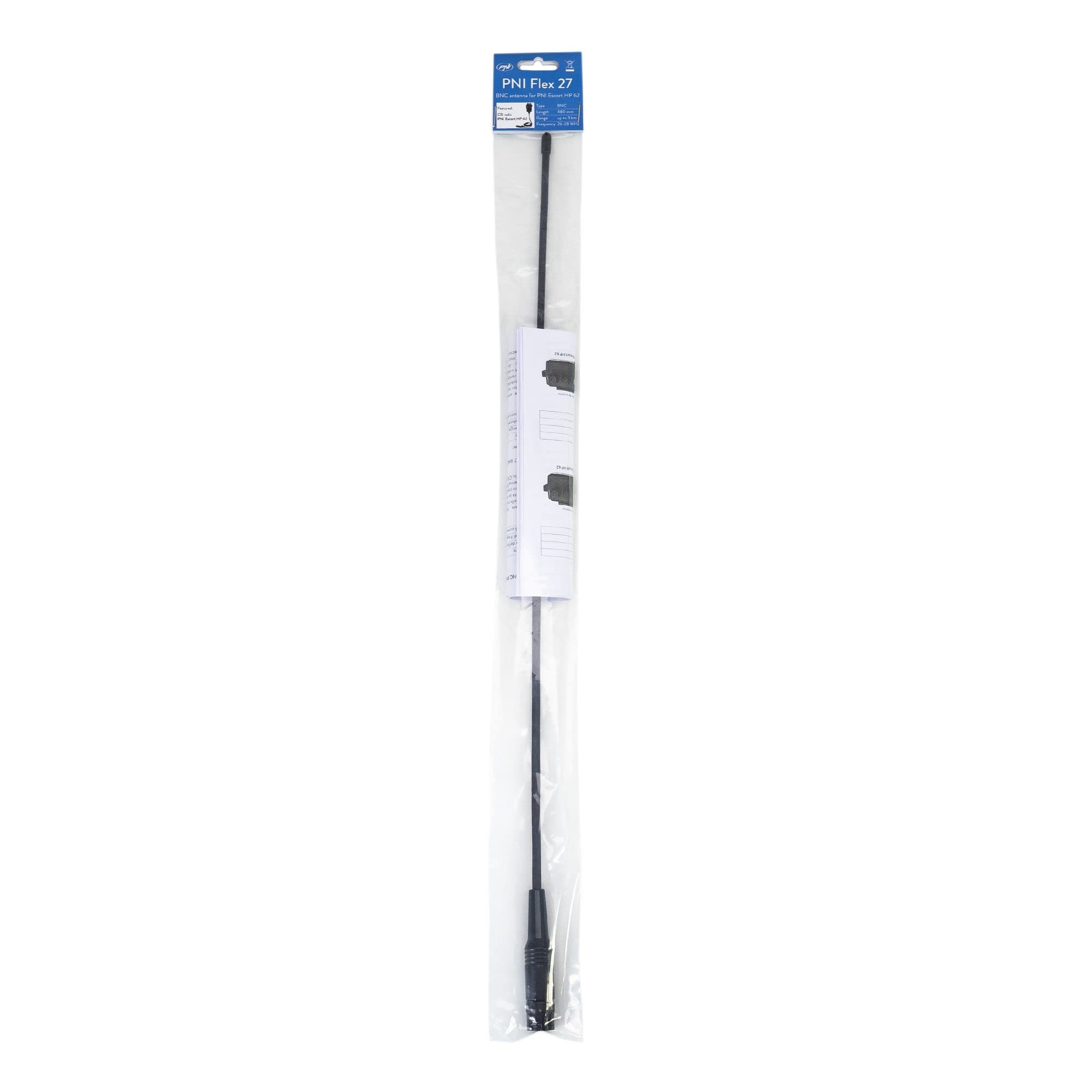 Antena PNI Flex 27 do PNI Escort HP 62 długość 48 cm typ BNC