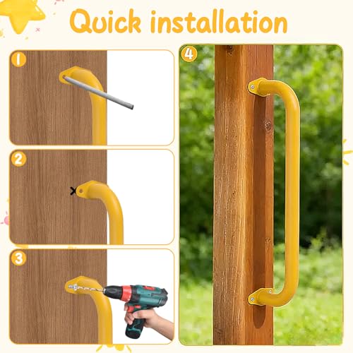 YOVXKAN 17.1" Metal Monkey Bars 6 Pack 6 Colors Indoor Playground Handles by YOVXKAN - Image 7
