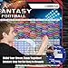 Fantasy Football Draft Board 2025-2026 Season - 5.3 x 3.7 Feet Large Board Kit - Up to 14 Teams 20 Rounds 600+ Player Stickers Include Top Rookies, Blank Lables