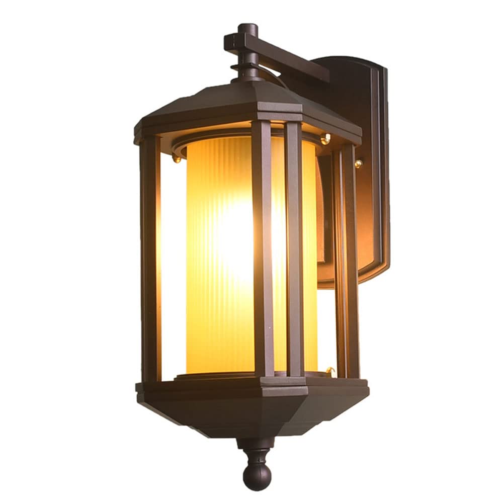 KBUUKYYXouy Modern Outdoor Wall Light, Courtyard Exterior Wall Landscape Decoration Wall Lantern, Balcony Terrace Aluminum Lighting Wall Lamp, E27 for Stairs, Corridors, Aisles Wall Sconce