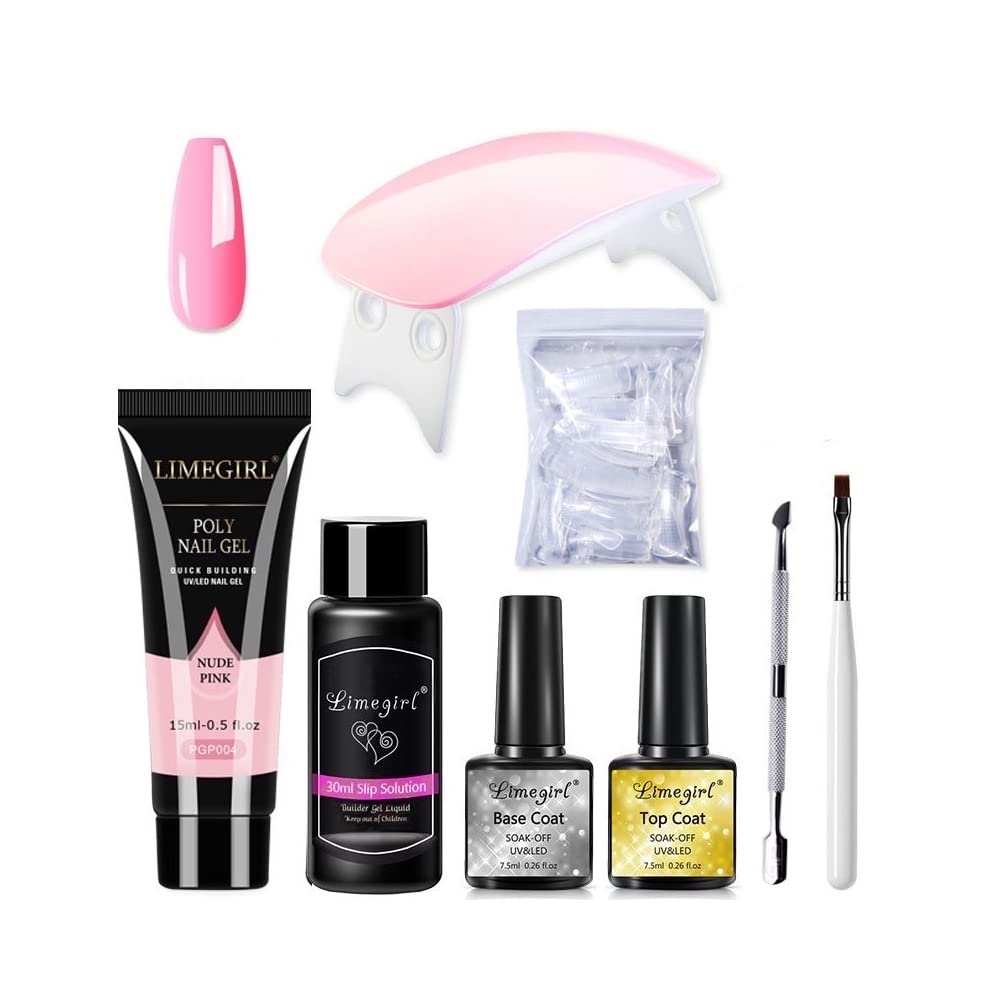 LIMEGIRLLight Pink Acrylic Gel Poly Nail Gel Nail Gel Extension Set