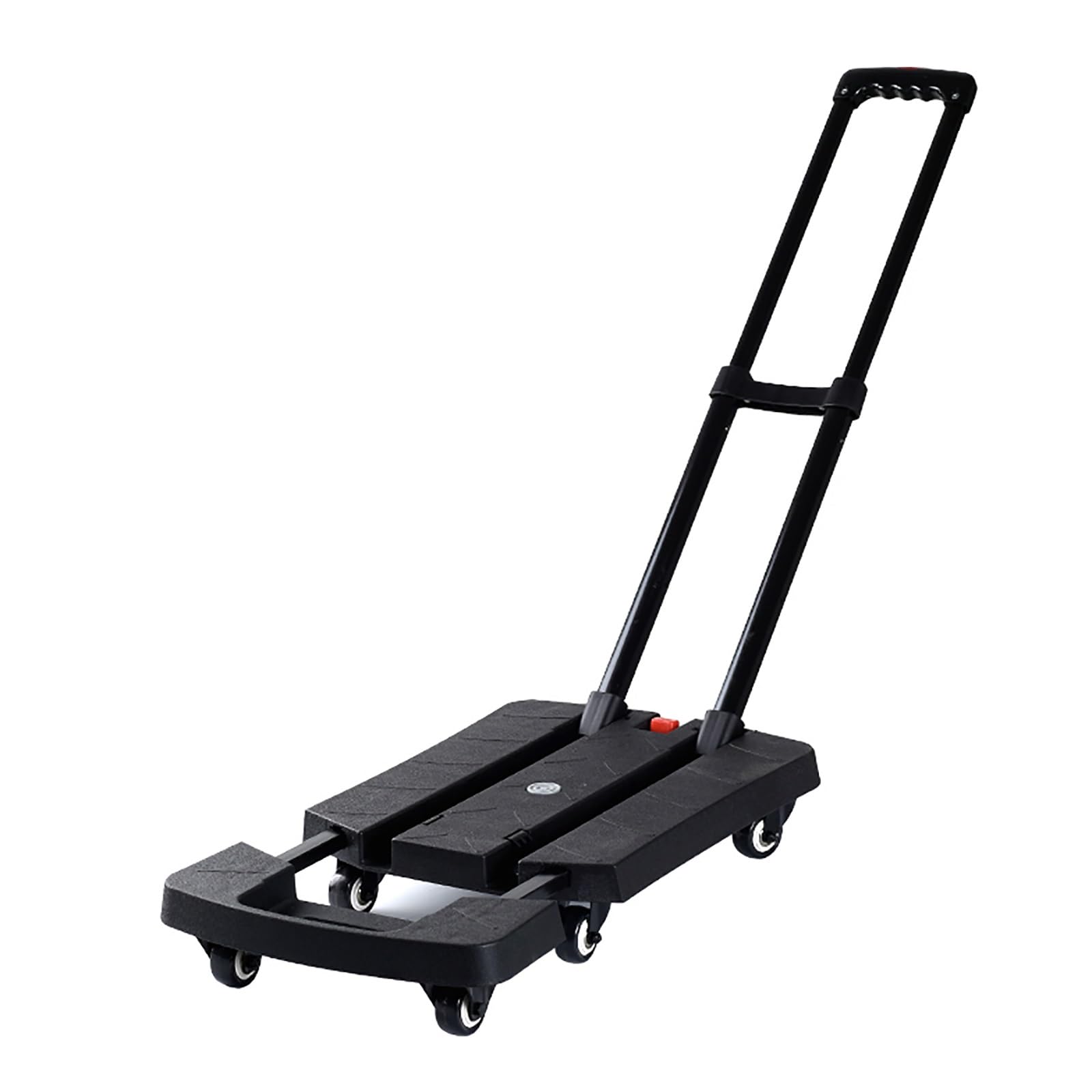 vrfvsdasAAS Handcart, With 6 TPR Wheels, Load Capacity 150kg/330lbs, Easy to Store, Suitable for Home/Supermarket/Camping(Black)