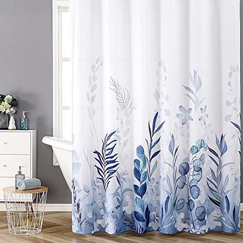 𝑨𝑶𝑫𝑬𝑹𝑻𝑰 Blue Shower Curtain with 12 Hooks, 72''x72'' Waterproof Polyester Fabric Shower Curtain for Bathroom, Heavy Weighted Hem Bathroom Curtain, Machine Washable, Quick Dry (Cornflower Blue)