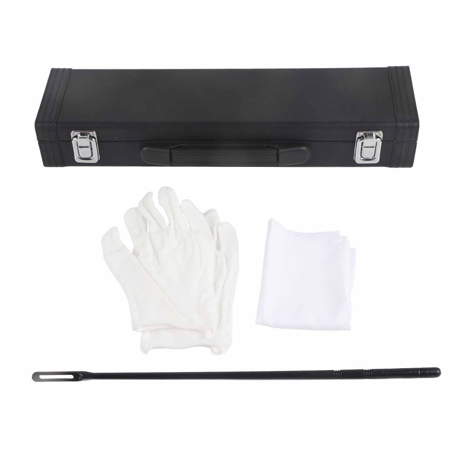 Yctze Flauta LADE C Key Flauta de Latón de 16 Orificios de Tela de Almacenamiento para Principiantes Juego de Cuidado de Limpiador de 6 Piezas Instrumentos Musicales/accesorios para (WHITE)