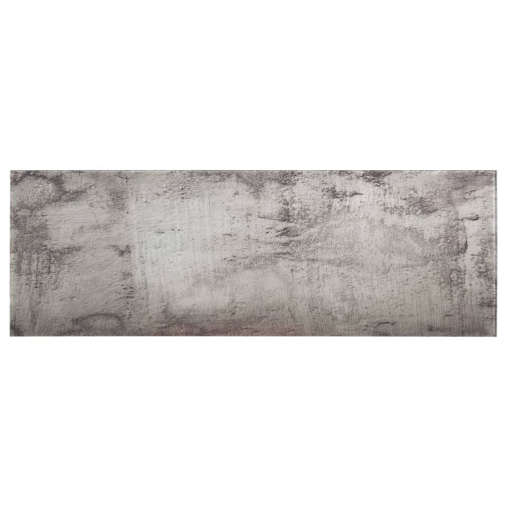 Pizarra magnética de cristal para montaje en pared, 60 x 20 cm, efecto hormigón, cristal templado de 4 mm, pizarra blanca con imanes, rotulador y borrador para oficina, escuela, oficina en