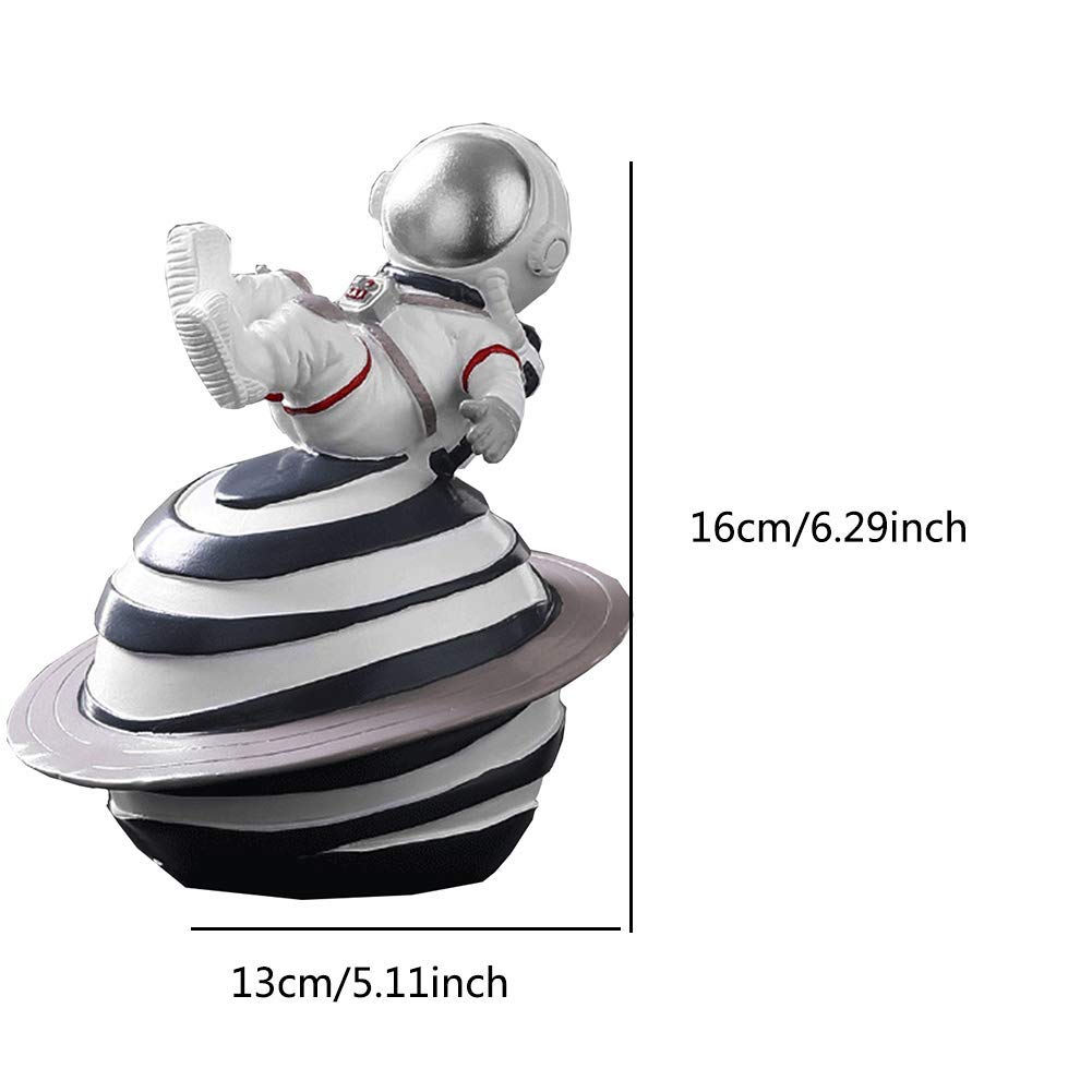 Astronauta Figura Estatua Adorno Resina Aeroespacial Serie Sueño Escultura, Moda Sala De Estar Escritorio Habitación Infantil Dormitorio Decoración Regalo,E
