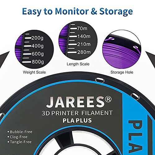 Image of PLA Filament 1.75mm Purple 1KG, 3D Printer Filament Dimensional Accuracy + /- 0.02mm, High Speed1kg Spool(2.2lbs) Fit Most FDM 3D Printers