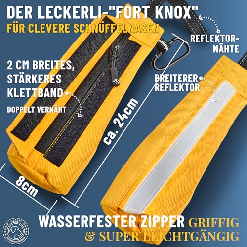 GIZZY® DAS ORIGINAL I Futterdummy Hunde I Robuster Hunde Futterbeutel für alle Rassen I Dummy Hundetraining mit Leckerlies - Die Erziehungshilfe für Hunde I Futterbeutel Hundetraining - Hunde Zubehör