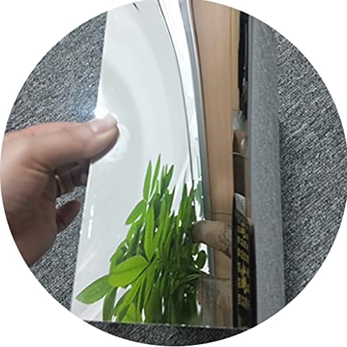 Tyoo Patch Miroir, matériau Miroir Haha, Peut être coupé Film pour fenêtre unidirectionnel, Panneau Miroir décoratif Autocollant, Miroir Mural pour Studio de Danse (Color : Silver, Size : 50 * 50cm) Cover