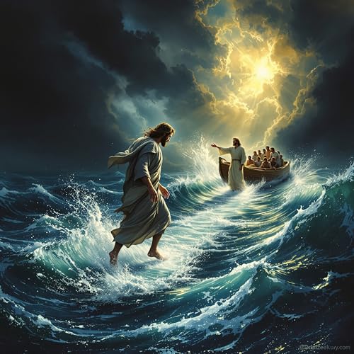 Peter walking on Water