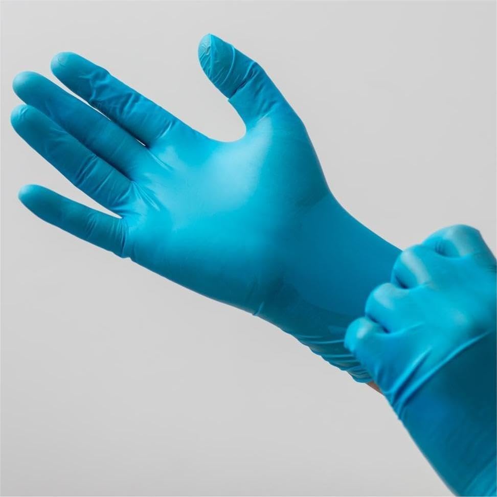 GEO CARE Nitrile Examination Gloves | Medical Grade 4G|1 Box-100 Gloves Disposable|Sky Blue|Food Grade|Ce Approved|Non Sterile|Medical Examination|All-Purpose|Powder Free|Latex Free (Small, Sky Blue) (B0D47CVJB2) Amazon Price History, Amazon Price Tracker