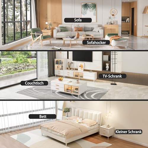 Qenovo® 4 Stück M10 Möbelfüße Edelstahl, Sofa Füße, Für Schrankfüße Bett Beine/Sofa Beine/Tischbeine höhenverstellbar Verwenden Sie M10-Schrauben,Unterstützung über 600 kg. (9.8CM)