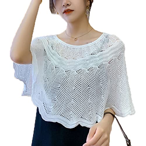 Knit Sun-proof Shawl Wrap for Women Girls Lace Cover Up for Evening Party Dress Wedding Bridal Shawls Knitted Loose Top3