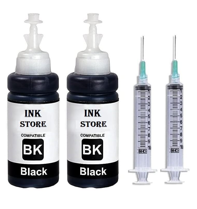 Printers and Inkers Refill Ink for Pixma E470 All-in-One Printer Cartridge (Black 200 ml Each Bottle (Black)