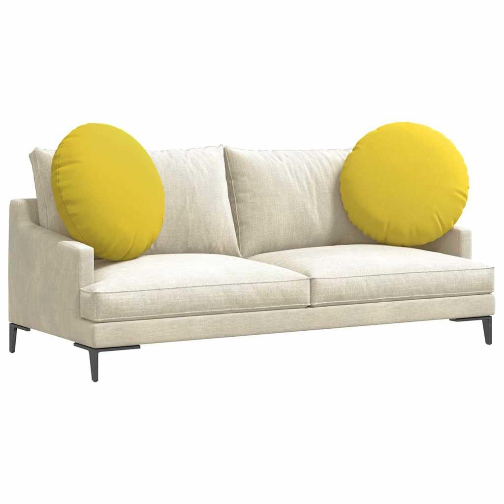 Juego de 2 cojines de suelo, 80 x 80 x 29 cm, color amarillo claro