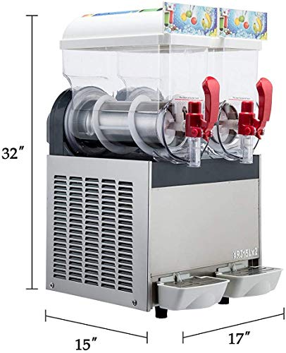 Kolice 2X15L Tank Kommerzielle Eis-Slush-Maschine Margarita Gefrorene Getränkekühlung Getränkeherstellungsmaschine Eis… – Bild 4