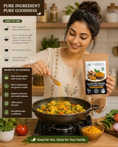 Image of Naturals Kasturi Haldi 100g| Wild Turmeric (Curcuma Aromatica) | Pure Organic Raw Herbal | Premium Quality (Pack OF 6)