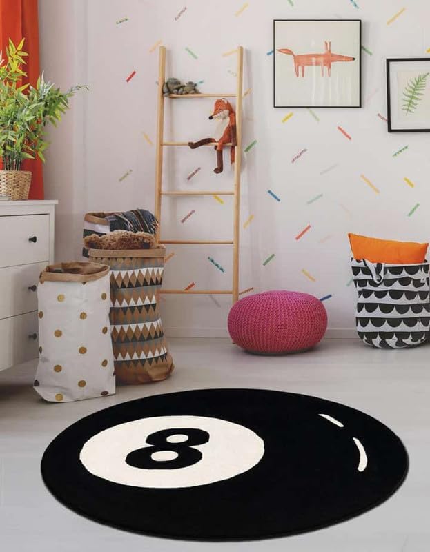 Cozy Soft Wool MATARIAL Non Slip Classical Look Handmade Tufted Woolen Thick Round Carpet for Bedroom Hall Carpet for Home Decor Aesthetic Rugs with 20 MM Pile Thikness Size 3X3-image-19