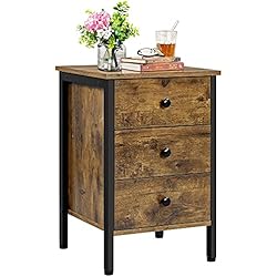 Cajoneras En Maison Du Monde Yaheetech Mesita de Noche con 3 Cajones 40x40x61cm Mesillas de Noche de Estilo Industrial Mesa Auxiliar de Madera para Dormitorio