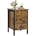 Yaheetech Mesita de Noche con 3 Cajones 40x40x61cm Mesillas de Noche de Estilo Industrial Mesa Auxiliar de Madera para Dormitorio