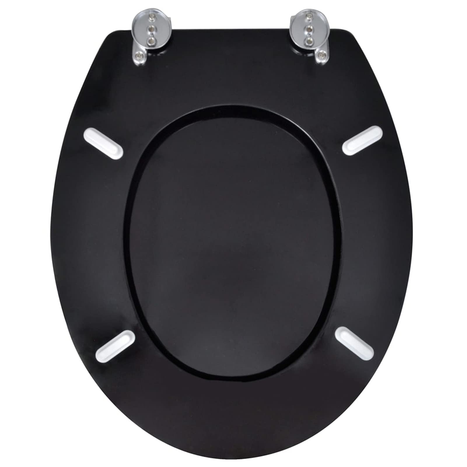 ARKEM Sanitari in Ceramica filomuro Opaco Vaso Rimless Bidet Sedile Soft-Close Chiusura rallentata MOD,Sedile WC in MDF con Coperchio Design Semplice Nero