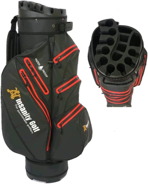 Waterproof Golf Cart Bag, Light Weight, 14 Way Organizer Divider Top
