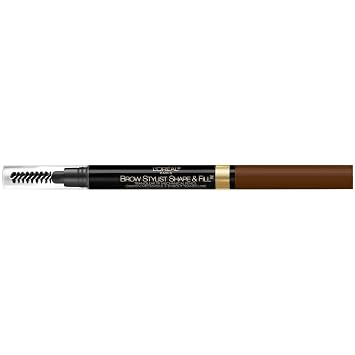 L'Oreal Paris Brow Stylist Shape & Fill Mechanical Eye Brow Makeup Pencil, Light Brunette, 0.008 oz.
