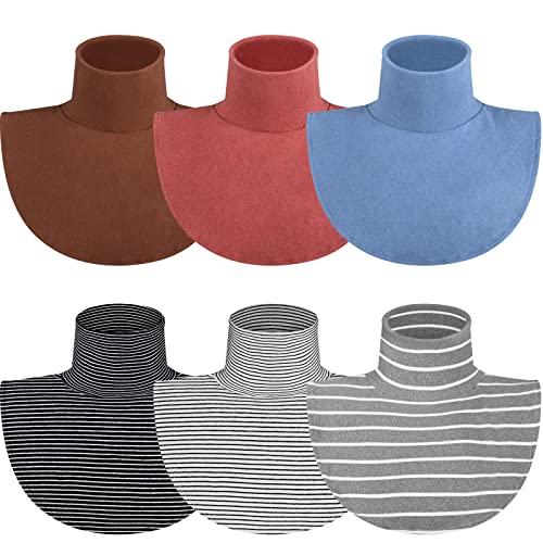 6 Pieces Fake Turtleneck Dickey Collars Half Top Mock Blouse Collar Neck False Turtleneck Neck for Women
