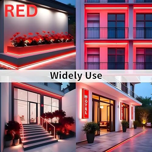 Image of HEADLY 16.4 Feet LED Neon Strip Lights, with 12V Adapter, Waterproof IP65, Silicone Flexible Rope Light for Home Wall Decor | Neon Lights | 5 Meter |