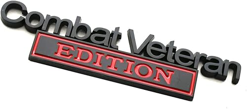 Miniatura 4 de 1 emblemas de edición de veteranos de combate 3D calcomanías elevadas para camiones exteriores insignias de veteranos de repuesto para F150 F250