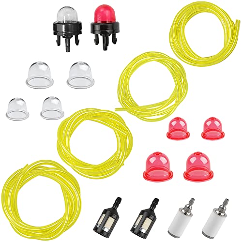 HUSWELL 4 Size 4 Feet Fuel Line for Small Engine with 188-12 Primer Bulb, 0057003 Primer Bulb, 188-512 Primer Bulb, ZF-1 Fuel Filter, 530095646 Fuel Filter