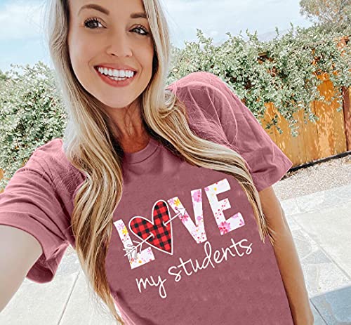 Teacher Shirts Teach Love Inspire Shirt Women Funny Teaching Tee Inspirational Teacher Tshirt Top - Image 4