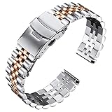 BINLUN Stainless Steel Watch Bands Replacement Metal Watch Straps Bracelet with Durable Butterfly...