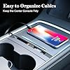 Leikaendi USB Hub Charger for Tesla Model 3 2021-2023 & Model Y 2021-2024 with Two 27W Type-C Fast Charging Retractable Cable, Sliding Lid Centre Console Docking Station Interior Accessories #5
