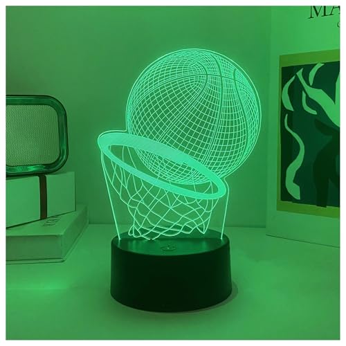 Luz nocturna con diseño de baloncesto lámpara de mesa Warm White 3