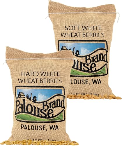 Image of Palouse Brand Certified Glyphosate Residue Free Hard and Soft White Wheat Berries | 10 LBS | Non-GMO Project Verified | Kosher (5 lbs each)