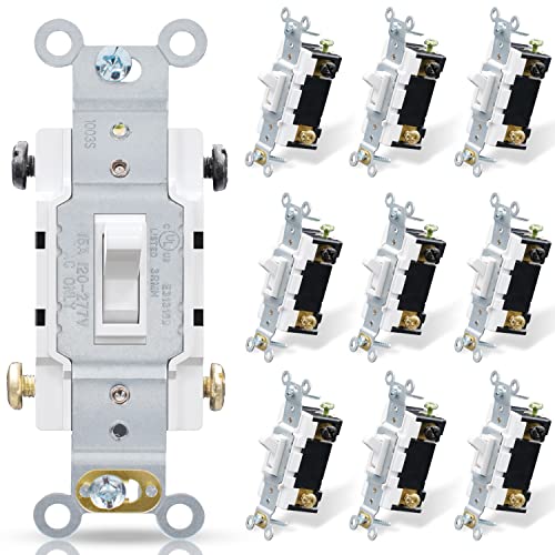 ELEGRP 4 Way Toggle Light Switch, 15 Amp, 120-277V, Toggle Framed...