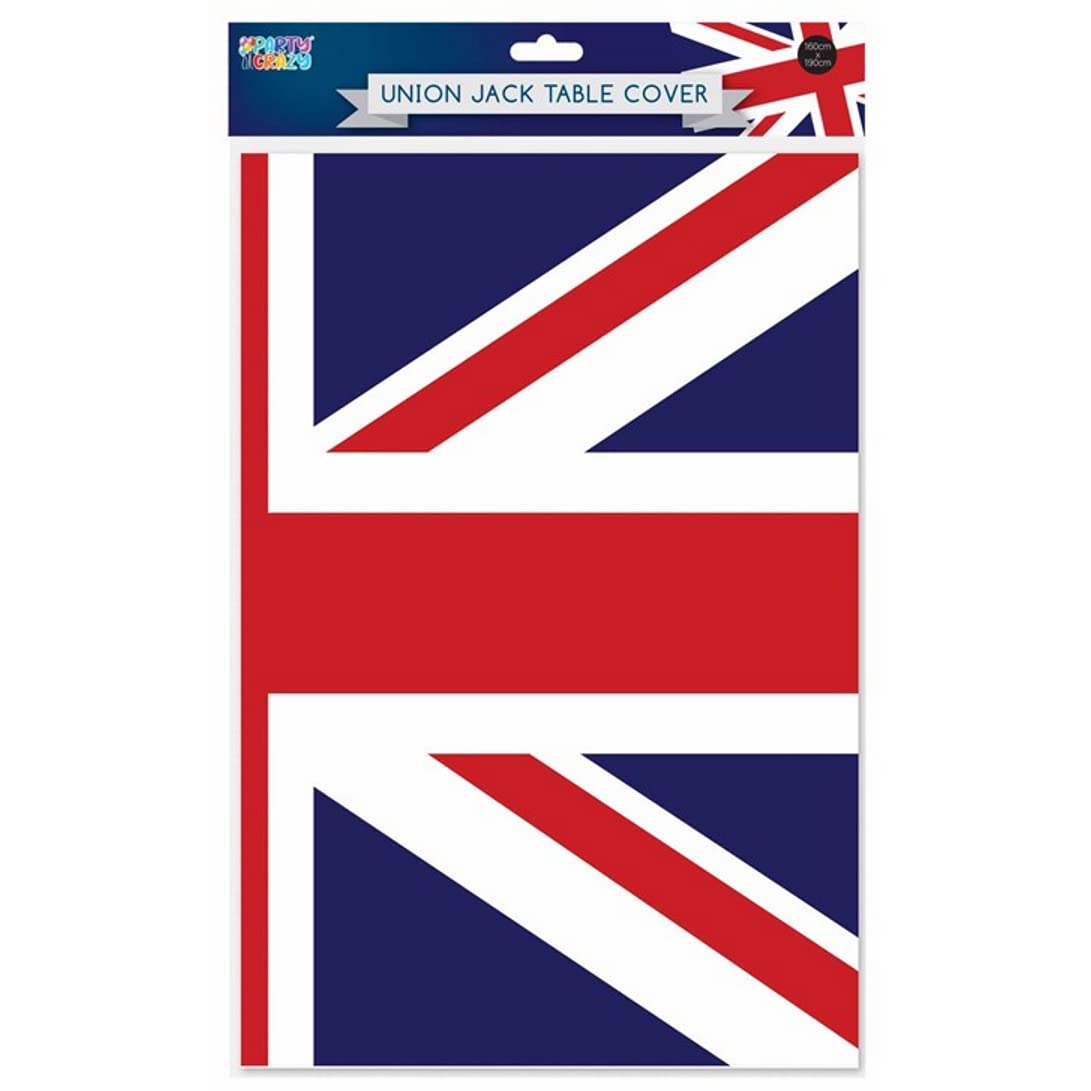 Union Jack Tischdecke Aus Kunststoff – 137 X 182 Cm, Perfekt Für Jubiläumspartys & Britische Mottotage