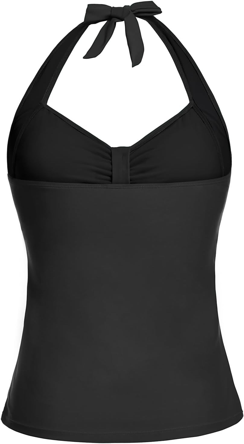 Women Tankini Bathing Suit Top Only - Halter Swimsuit Top Tummy Control Swimwear Swim Tank Top Only No Bottom 2025 - Image 2