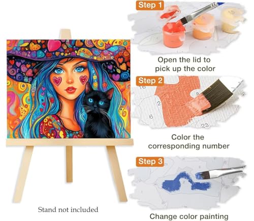 Pintar por números adultos principiantes manualidades kit de pintura al óleo 50x60 6