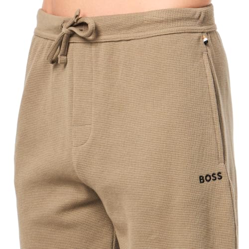 Image of BOSS Men's Waffle Contrast Logo Lounge Shorts