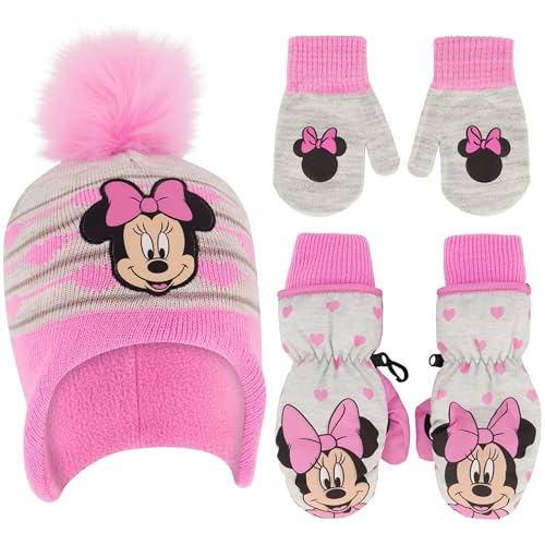 Disney Girls Toddler Winter Hat with Knit and...