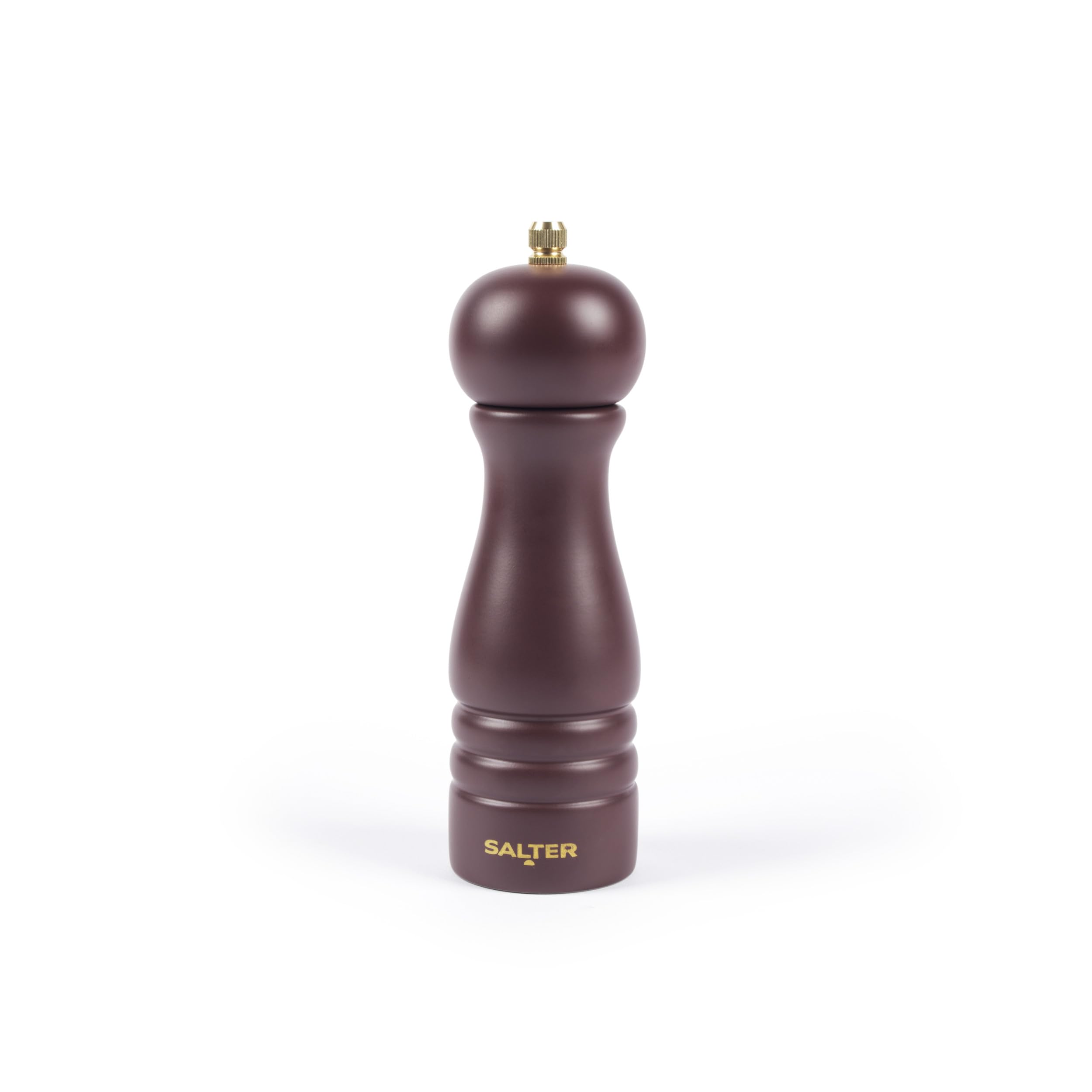 Salter Olea Salt & Pepper Grinder – Single FSC®-Certified Wooden Seasoning Mill, Adjustable Grind Coarse to Fine, Ceramic Mechanism, Manual Grinding for Salt Crystals or Whole Peppercorns, Mulberry