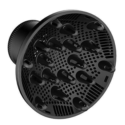 JOYWA Hair Diffuser for Curly Hair and Natural Wavy Hair, Diffuser Attachment for Hair Dryer, Professional Salon Tool (Universal Type 1.50 inch to 2.36 inch)