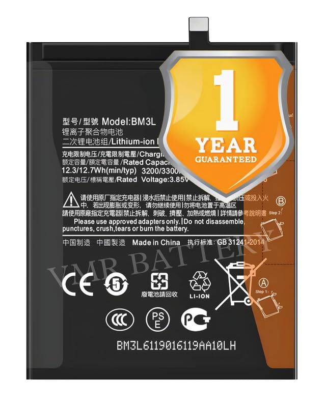 Image of Original BM3L Battery Compatible for Xiaomi Mi 9 (M1902F1G) - (3300mAh) - 1 Year Warranty K7