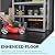 Devoko 6x4 FT Resin Storage Shed with Floor, Waterproof Tool Storage Shed with Lockable Door for Patio, Garden, Backyard, Dark Gray