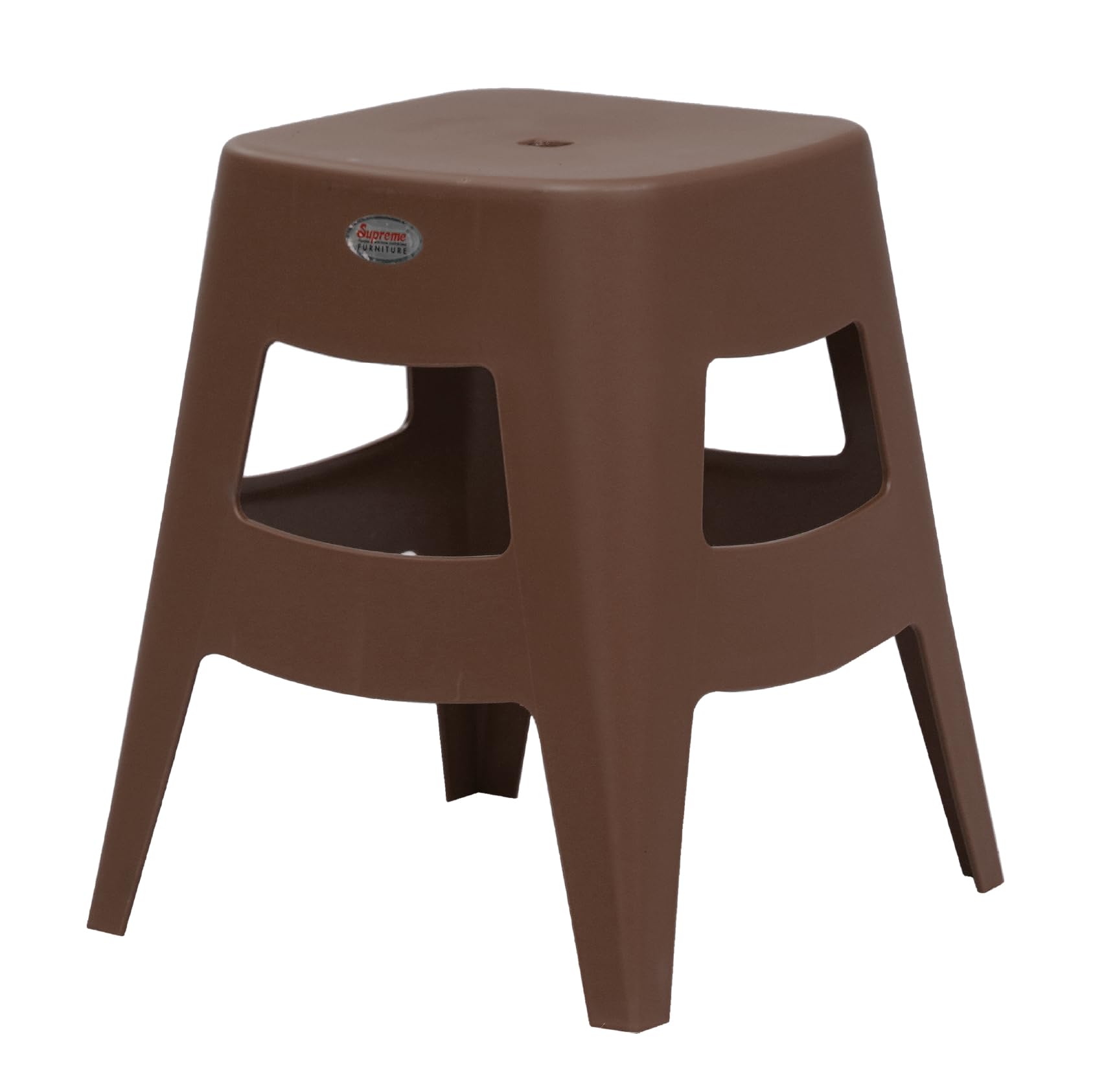 OAKNEST Supreme Plastic Multi Purpose Tuffy Stool for Home,Office and Kitchen Use Comes with 6 Months Replacement Warranty (Color : Globus Brown ; Count : 1)